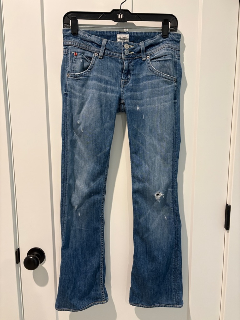 Hudson Signature Bootcut Distressed Women’s Jeans Sz 26